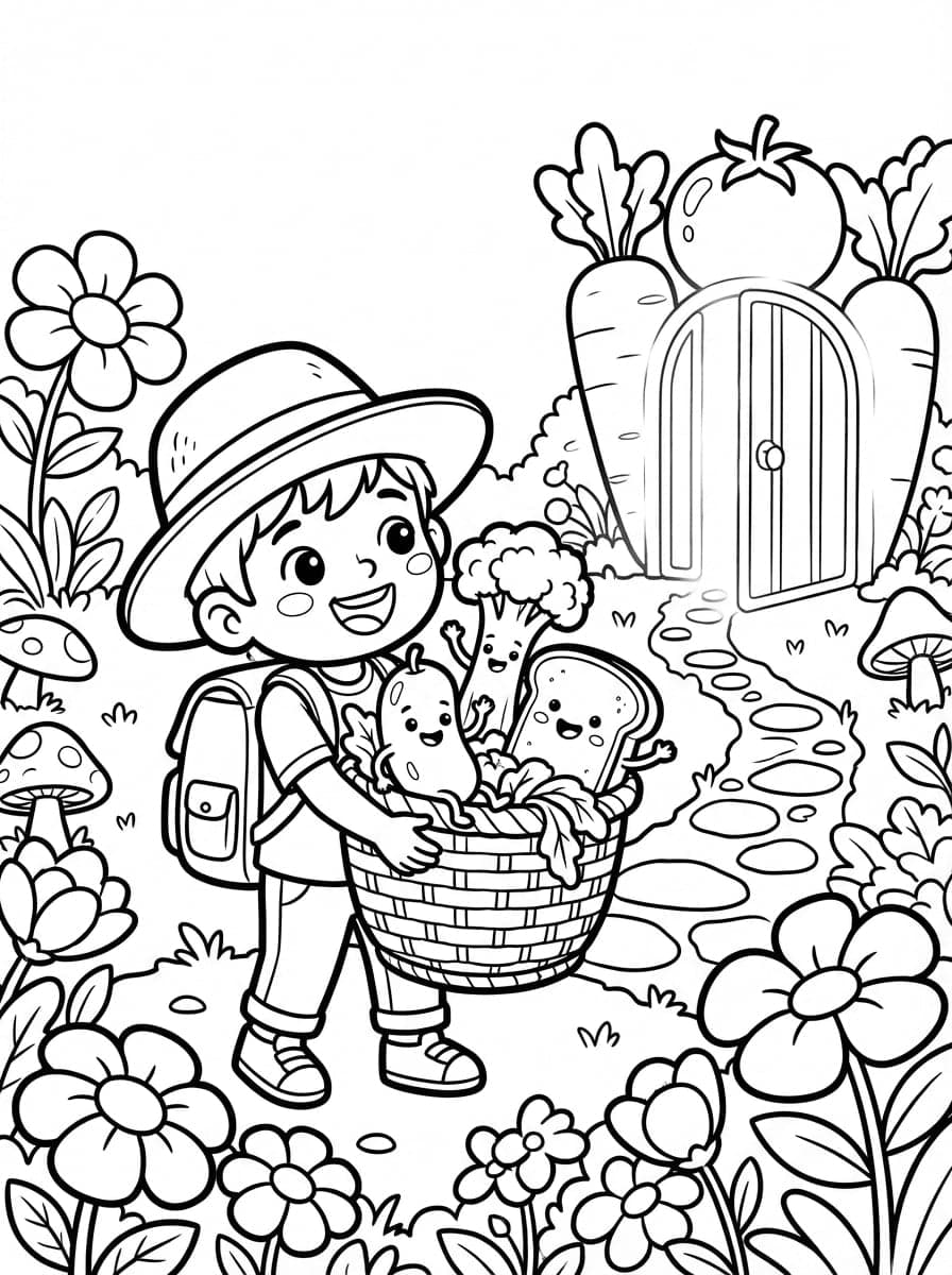 Healthy Food Coloring Pages: Your Guide to Inner Garden Superpowers - Preview Page 5