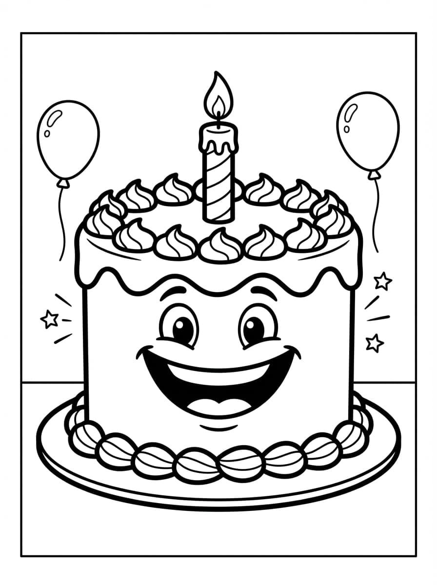 Free Printable Dessert Coloring Pages: Sweet Art Treats - Preview Page 2