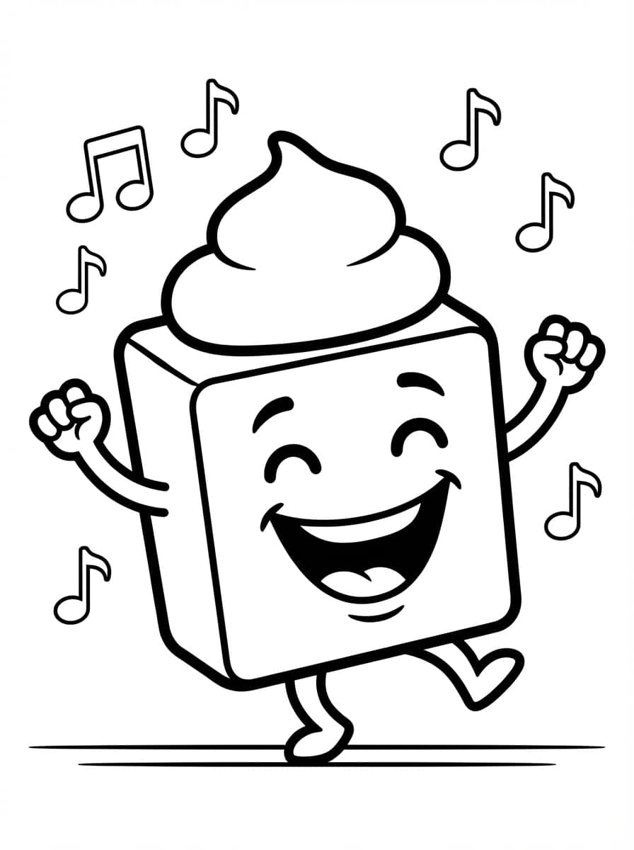 Free Printable Dessert Coloring Pages: Sweet Art Treats - Preview Page 5