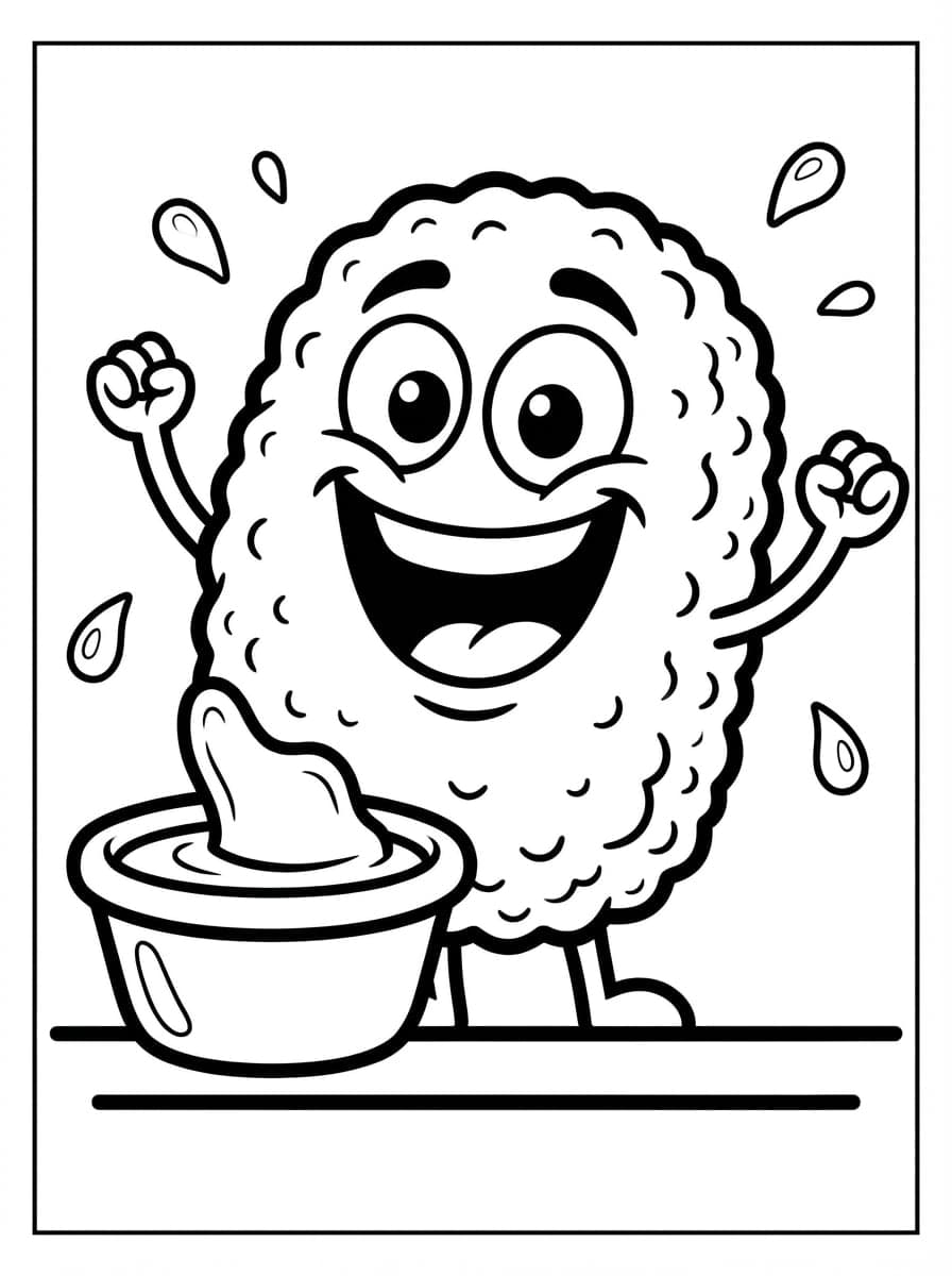 Free Printable Fast Food Coloring Pages: Burger Fun - Preview Page 5
