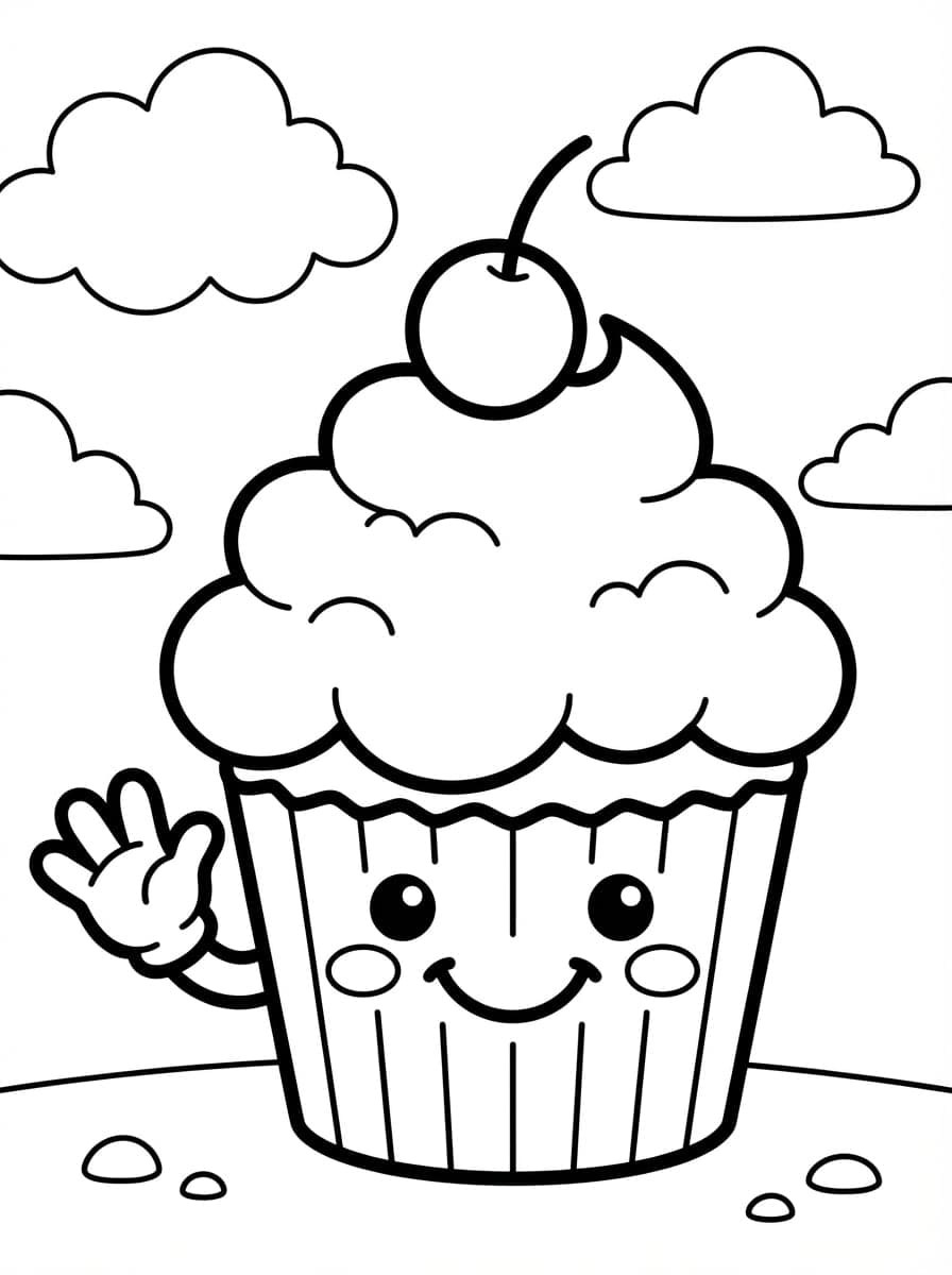 Free Printable Food Coloring Pages: Fun for All Ages - Preview Page 1