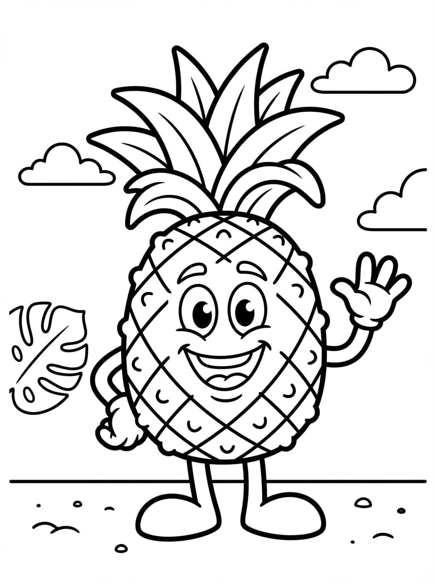 Free Printable Fruit Coloring Pages: Sweet Nature Art - Preview Page 1