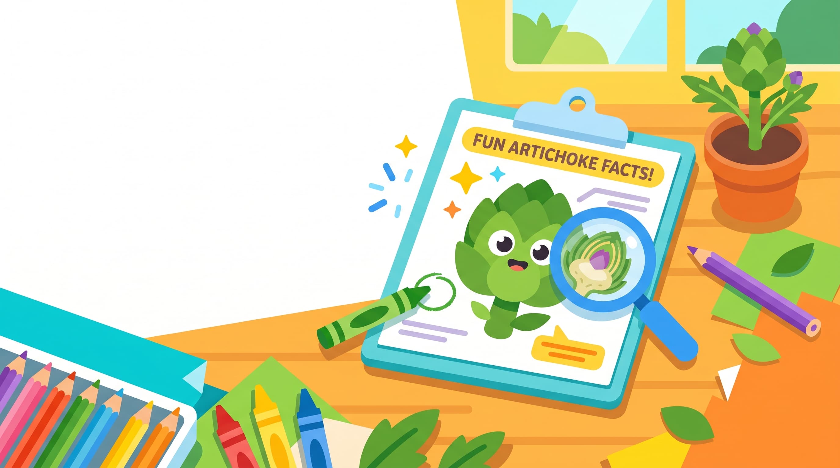 Free Artichoke Facts and Coloring Pages for Kids - Printable PDF