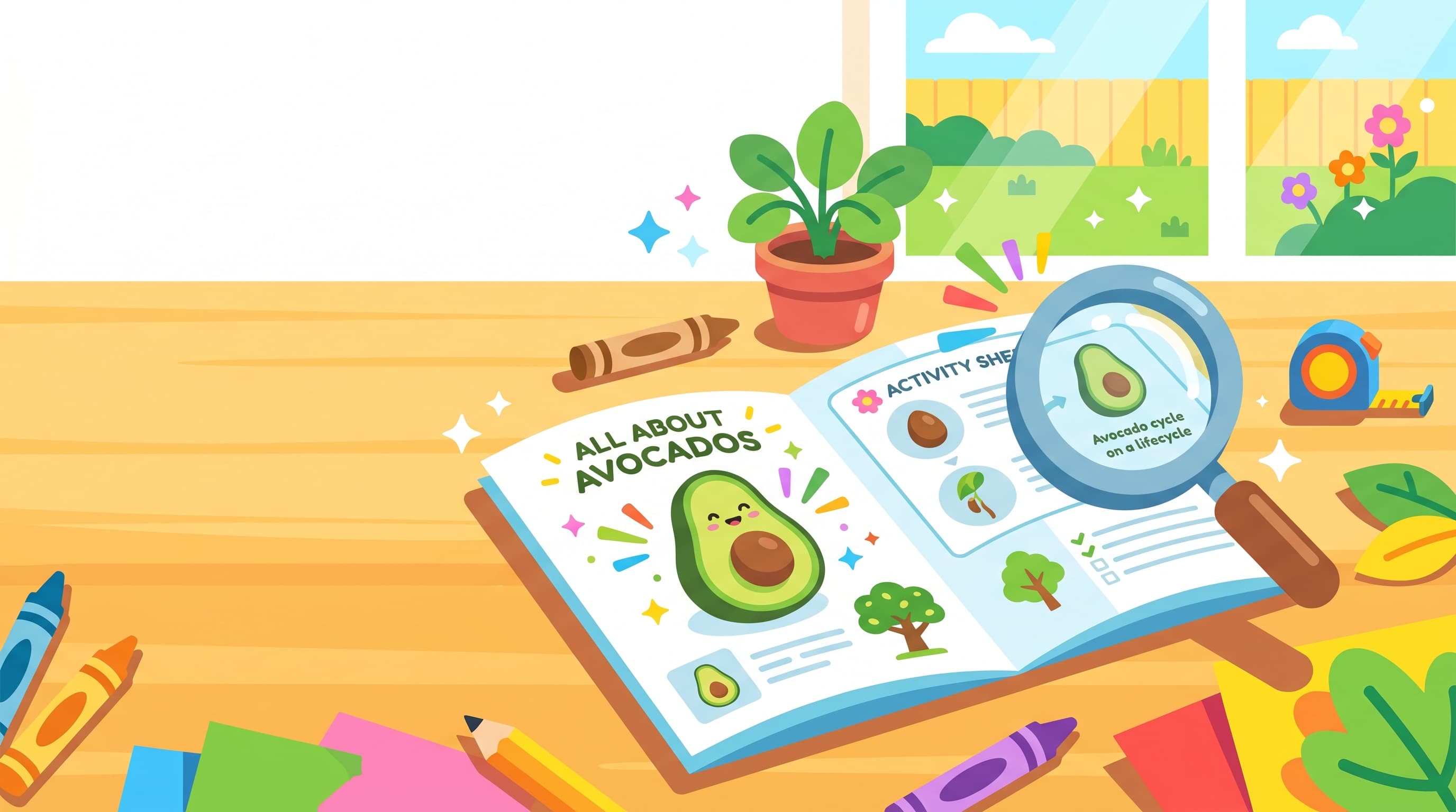 Free Avocado Facts and Coloring Pages for Kids