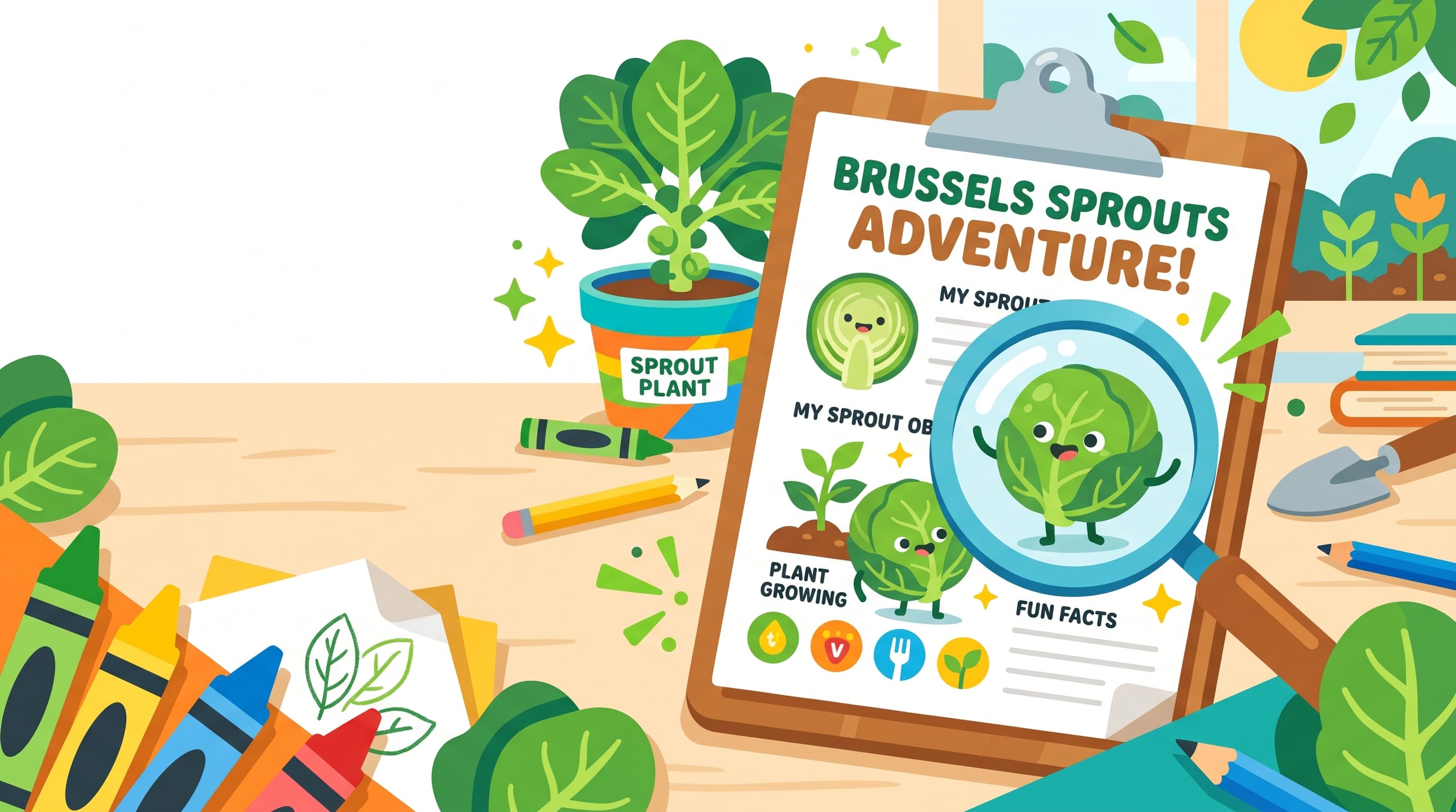 Free Brussels Sprout Facts and Coloring Pages for Kids - Printable PDF