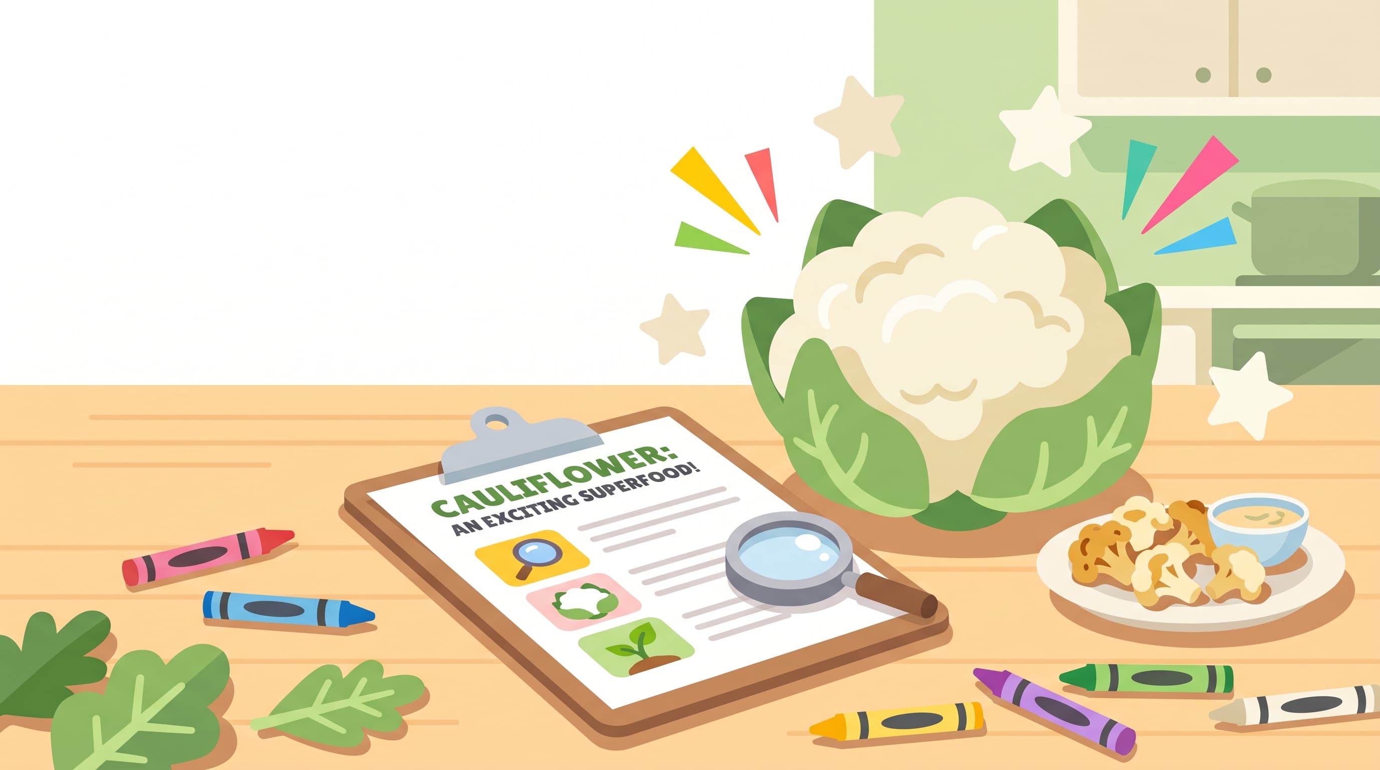 Free Cauliflower Facts and Coloring Pages for Kids - Printable PDF