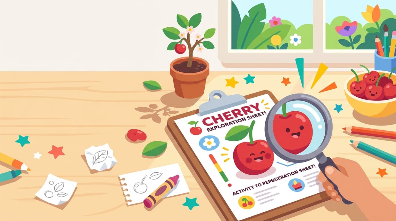 Free Cherry Facts and Coloring Pages for Kids - Printable PDF