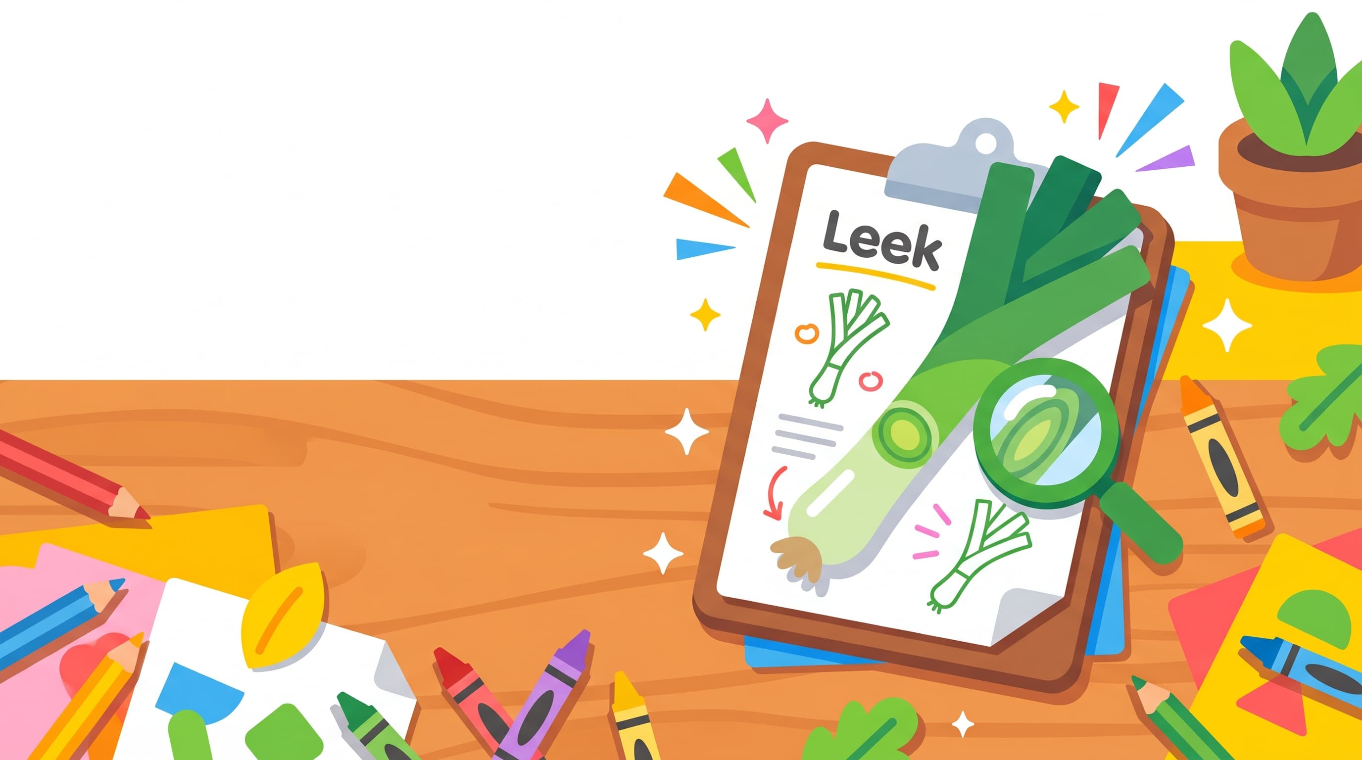 Free Leek Facts and Coloring Pages for Kids - Printable PDF