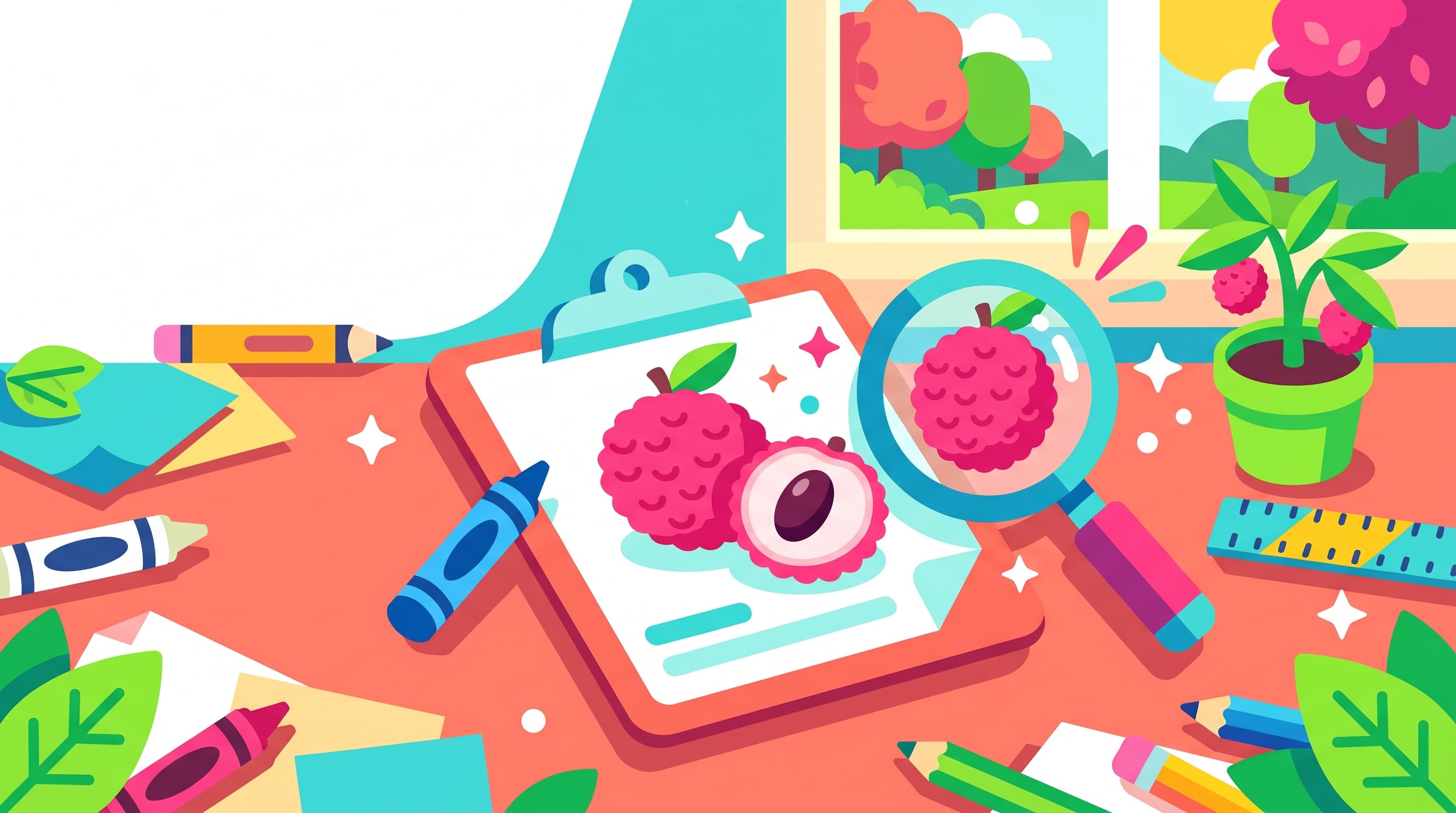 Free Lychee Facts and Coloring Pages for Kids