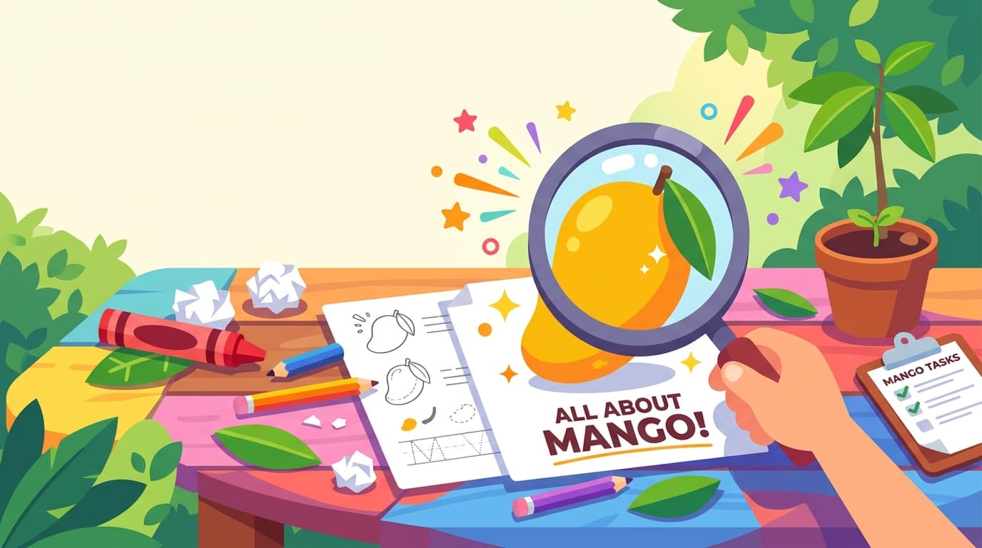 Free Mango Facts and Coloring Pages for Kids - Printable PDF