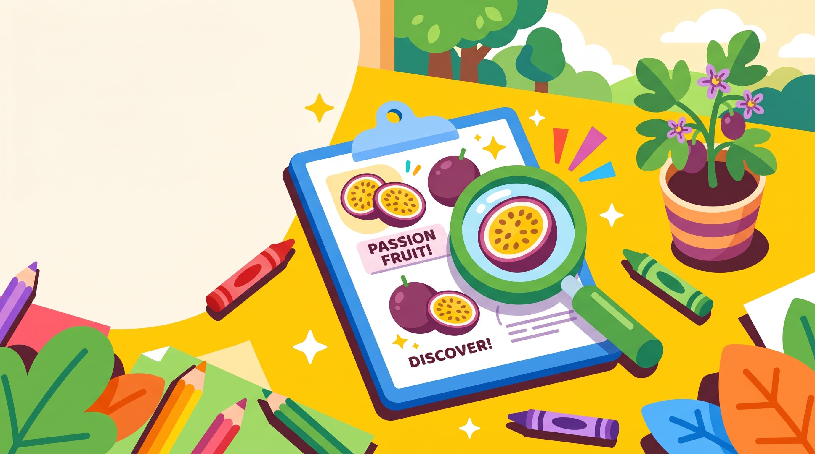 Free Passion Fruit Facts and Coloring Pages for Kids