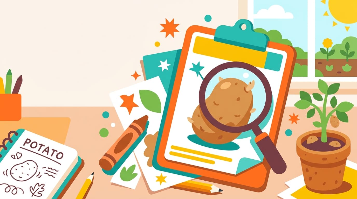 Free Potato Facts and Coloring Pages for Kids - Printable PDF