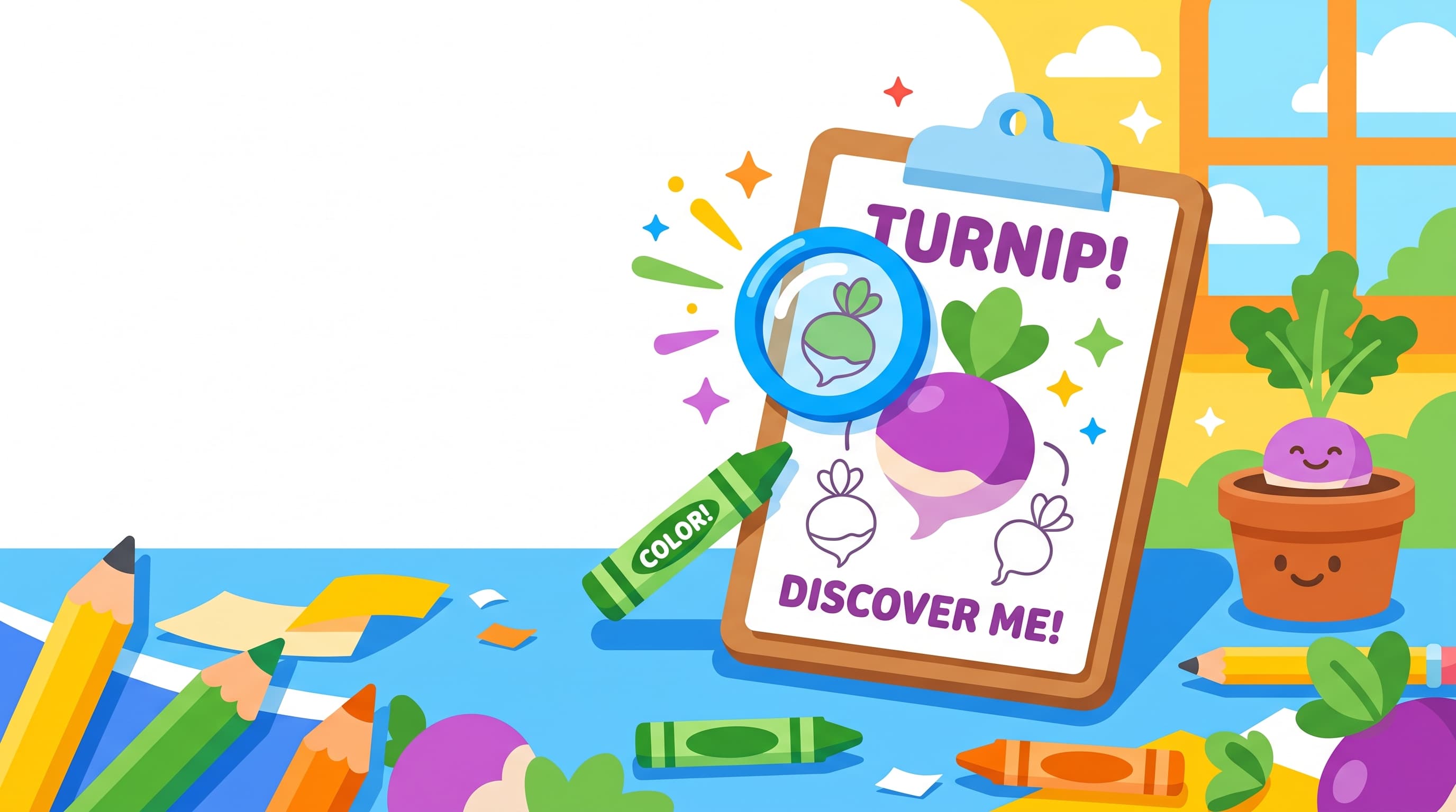 Free Turnip Facts and Coloring Pages for Kids - Printable PDF